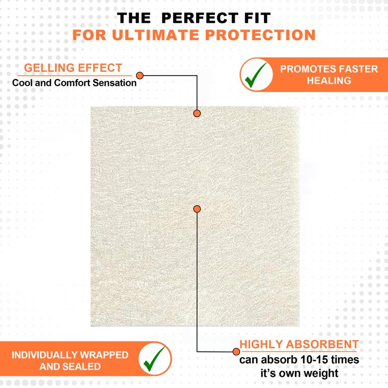 MedVance Silver Calcium Alginate Ag Sterile Highly Absorbent Dressing, (2" x 2") 5 dressings/Box, 5 Pack - Image 5